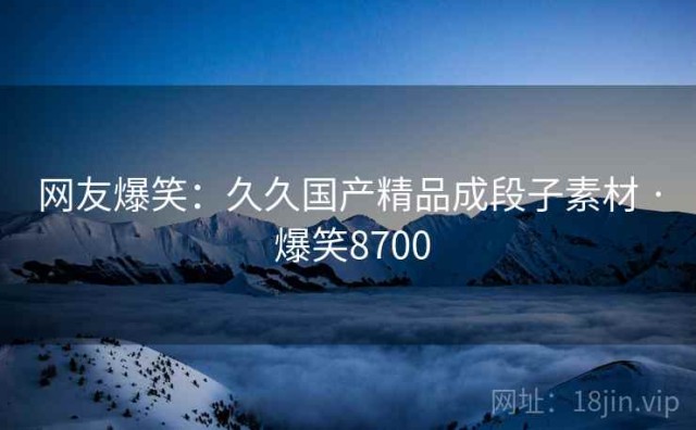 网友爆笑：久久国产精品成段子素材 · 爆笑8700